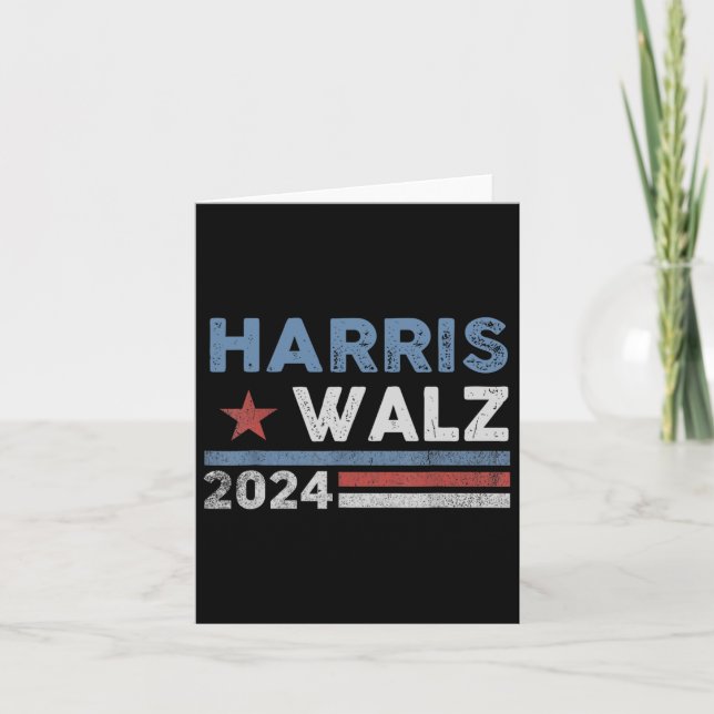 Harris Waltz 2024 Val Kamala Harris Tim Waltz Kort (Framsida)