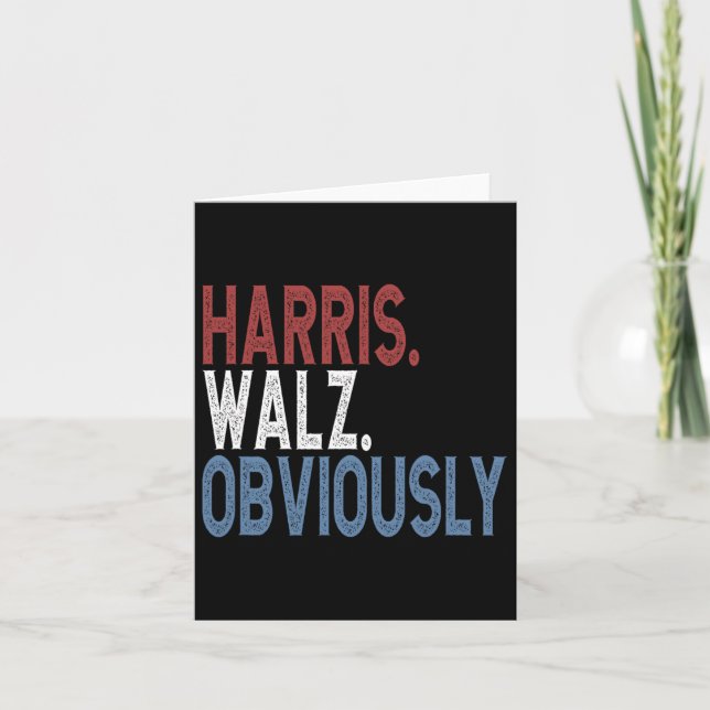 Harris Waltz 2024 Val Kamala Harris Tim Waltz Kort (Framsida)