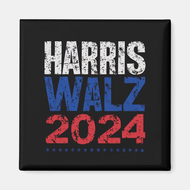 Harris Waltz 2024 Val Kamala Harris Tim Waltz Magnet (Framsidan)