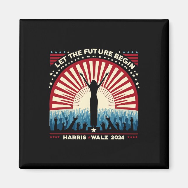 Harris Waltz 2024 Val Kamala Harris Tim Waltz Magnet (Framsidan)