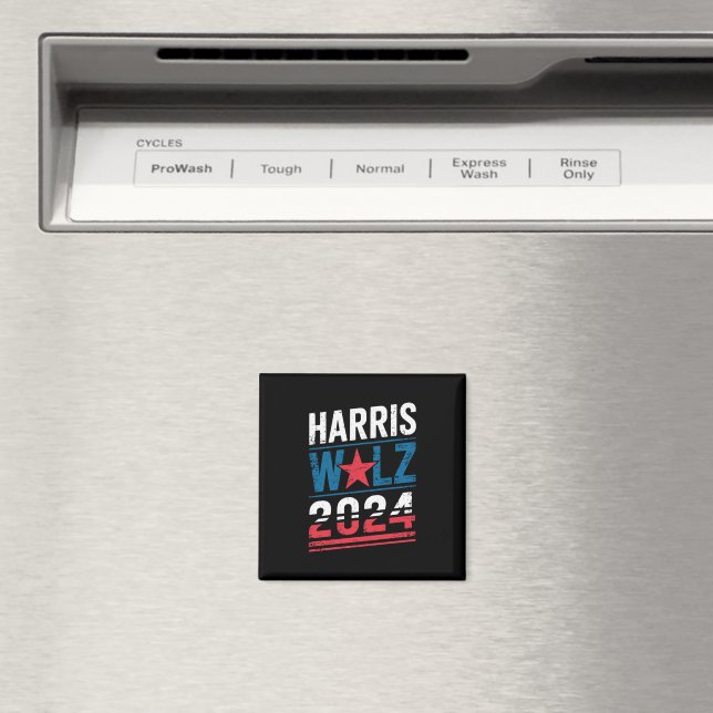 Harris Waltz 2024 Val Kamala Harris Tim Waltz Magnet (In Situ (Dishwasher))