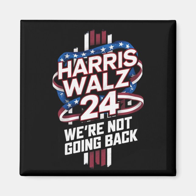 Harris Waltz 2024 Val Kamala Harris Tim Waltz Magnet (Framsidan)