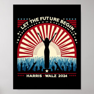 Harris Waltz 2024 Val Kamala Harris Tim Waltz Poster