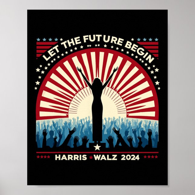 Harris Waltz 2024 Val Kamala Harris Tim Waltz Poster (Framsidan)