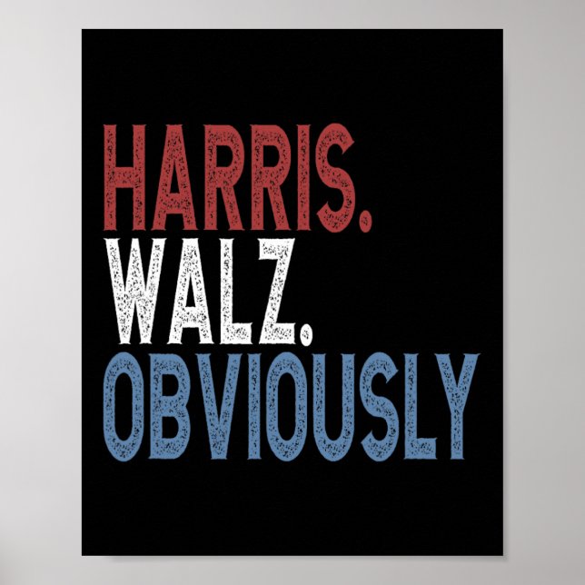 Harris Waltz 2024 Val Kamala Harris Tim Waltz Poster (Framsidan)