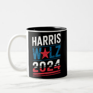 Harris Waltz 2024 Val Kamala Harris Tim Waltz Två-Tonad Mugg
