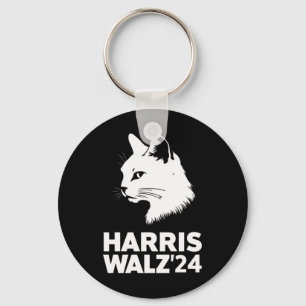 Harris Waltz 2024 Val rolig katt Kamala Tim Nyckelring