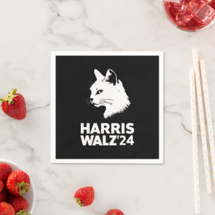 Harris Waltz 2024 Val rolig katt Kamala Tim Pappersservett