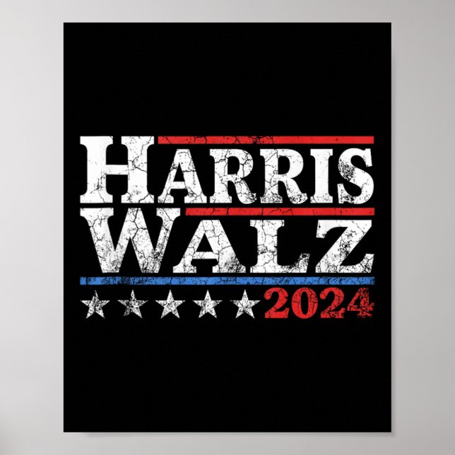 Harris Waltz 24 Val Kamala Harris Tim Waltz 2 Poster (Framsidan)