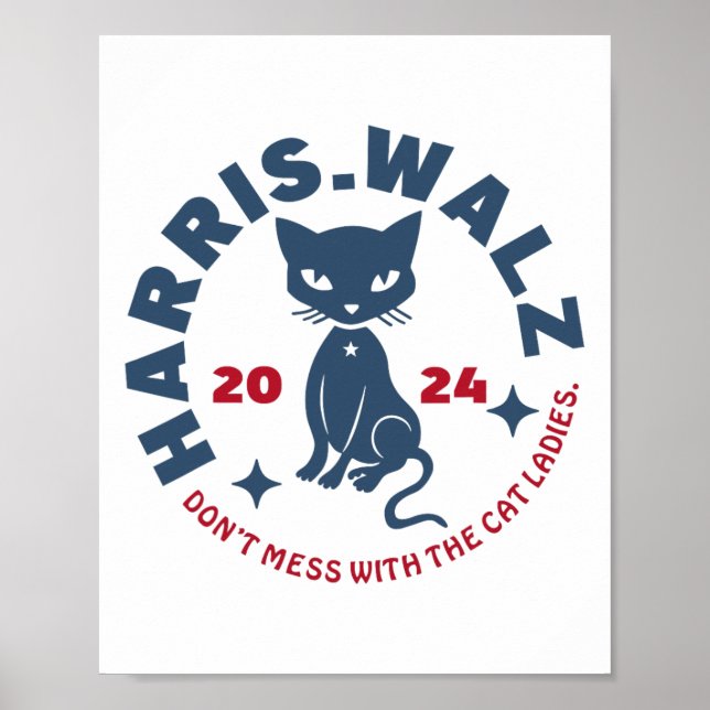 Harris Waltz är inte  med katt Dam Kamala Poster (Framsidan)