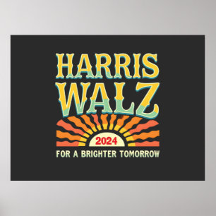Harris Waltz för en Brighter Morgon Kamala Harris Poster