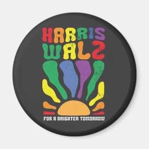 Harris Waltz för en Brighter Morgon Kamala LGBT Magnet