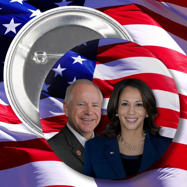 Harris Waltz Photo 2024 - Kamala Harris Tim Waltz Knapp (Skapare uppladdad)