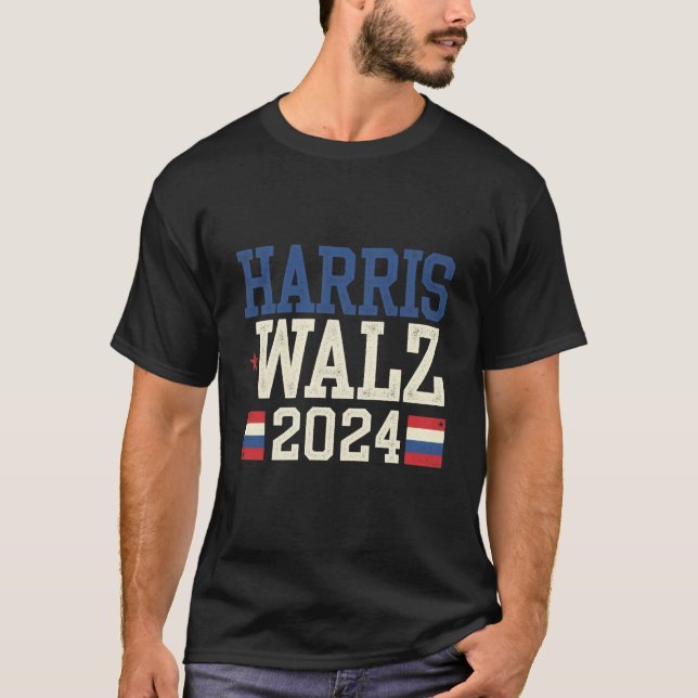 Harris Walz 2024 A New Vision for America T-Shirt (Framsida)