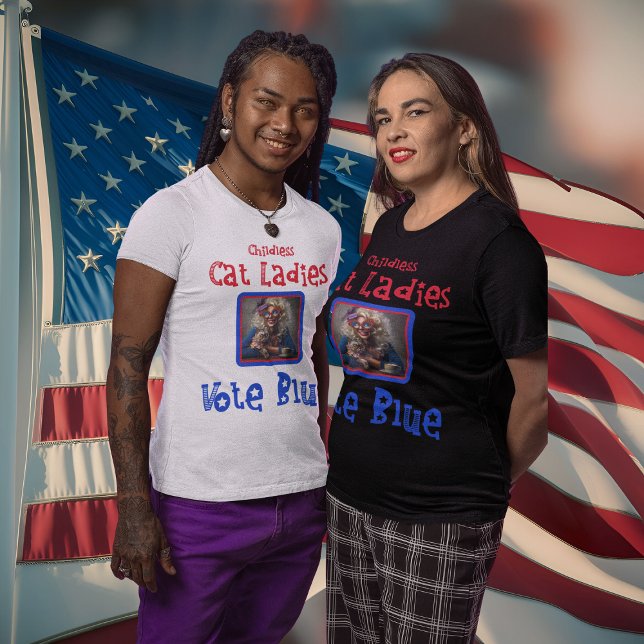 Harris Walz 2024 Barnsolt Cat Dam Vote Blue Blue T Shirt (Skapare uppladdad)