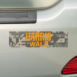 Harris Walz 2024 Camo Bildekal