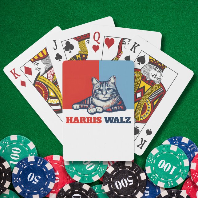 Harris Walz 2024 Cat Casinokort (Skapare uppladdad)