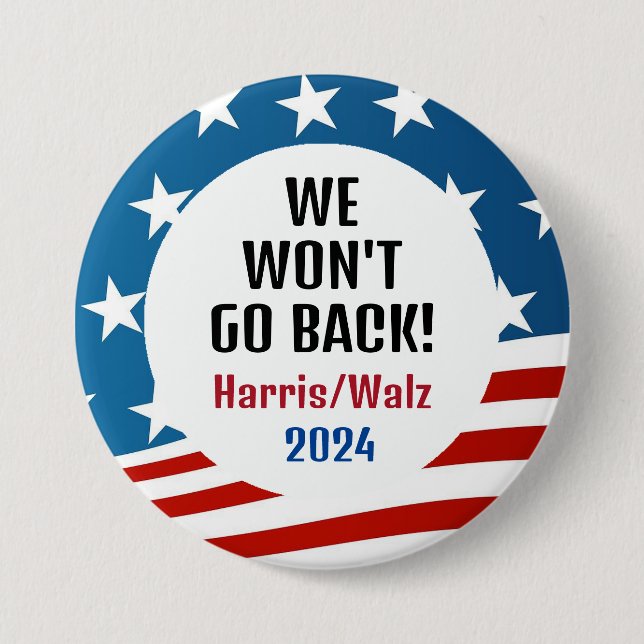 Harris/Walz 2024 Design Knapp (Framsida)