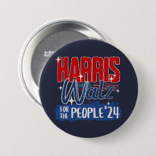 Harris Walz 2024 För folket Val Demokrat Knapp