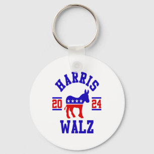 Harris Walz 2024 för Patriotic Democrat Nyckelring