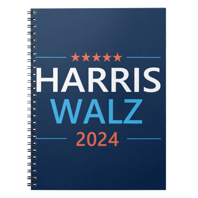 Harris Walz 2024 för president Anteckningsbok (Framsidan)