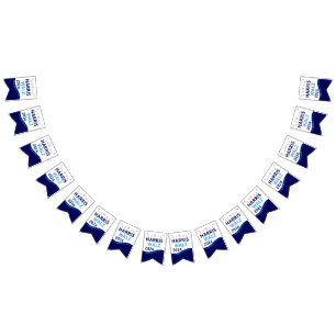 Harris Walz 2024 för president Blue Wave Vimplar