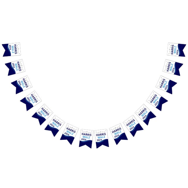 Harris Walz 2024 för president Blue Wave Vimplar (Alla)