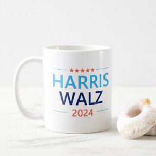 Harris Walz 2024 för president Kaffemugg