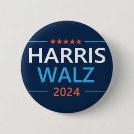 Harris Walz 2024 för president Knapp