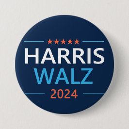 Harris Walz 2024 för president Knapp