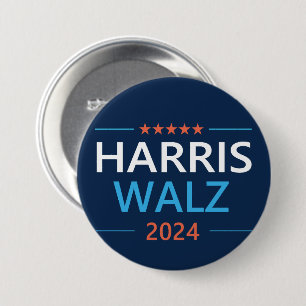 Harris Walz 2024 för president Knapp