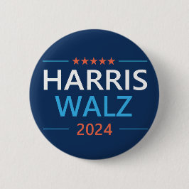 Harris Walz 2024 för president Knapp