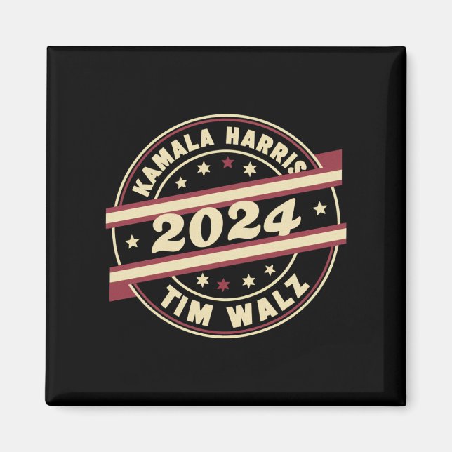 Harris Walz 2024 för president Patriotic Kamala Magnet (Framsidan)