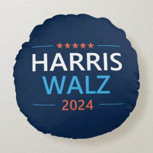 Harris Walz 2024 för president Rund Kudde
