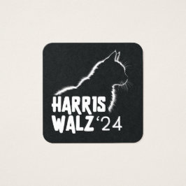 Harris Walz 2024 Fyrkantigt Visitkort