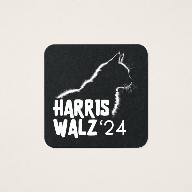 Harris Walz 2024 Fyrkantigt Visitkort (Framsida)