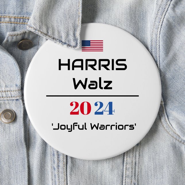 Harris Walz 2024 'Glada Krigare' Knapp (In Situ)