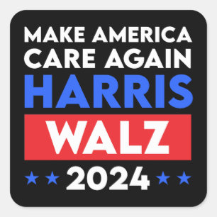 Harris Walz 2024 - Gör Amerika till en ny vårdare Fyrkantigt Klistermärke