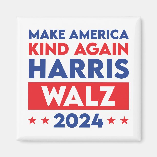Harris Walz 2024 Gör Amerika-vänligheten igen Magnet (Framsidan)