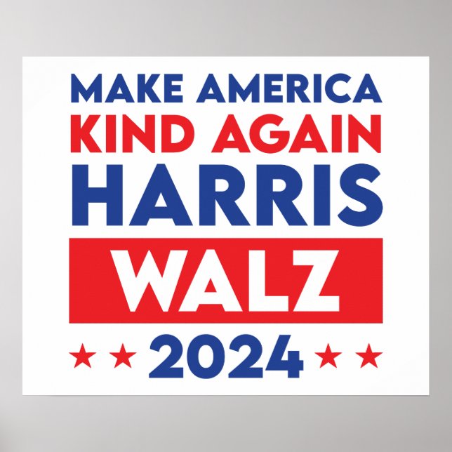 Harris Walz 2024 Gör Amerika-vänligheten igen Poster (Framsidan)