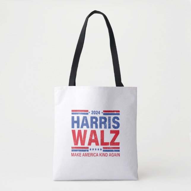 Harris Walz 2024 Gör Amerika-vänligheten igen Tygkasse (Framsida)