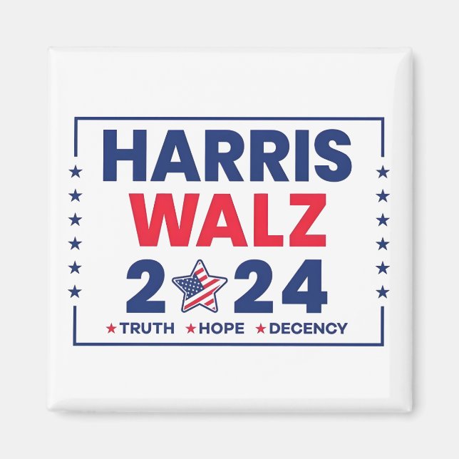 Harris Walz 2024 | Harris Walz Magnet (Framsidan)