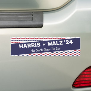 Harris Walz 2024 - Ingen står över lagen Bildekal