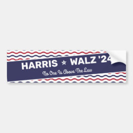 Harris Walz 2024 - Ingen står över lagen Bildekal