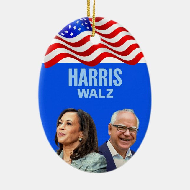 Harris-Walz-2024_ Julgransprydnad Keramik (Baksidan)