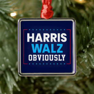 Harris Walz 2024 Julgransprydnad Metall