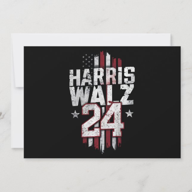 Harris Walz 2024 Kamala Harris 2024 Tim Walz 2024 Inbjudningar (Framsida)