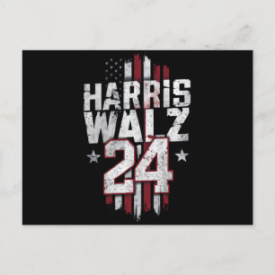 Harris Walz 2024 Kamala Harris 2024 Tim Walz 2024 Vykort