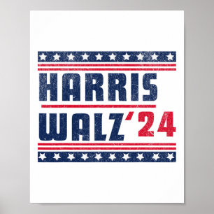 Harris Walz 2024 Kamala Harris och Tim Walz 2024 Poster