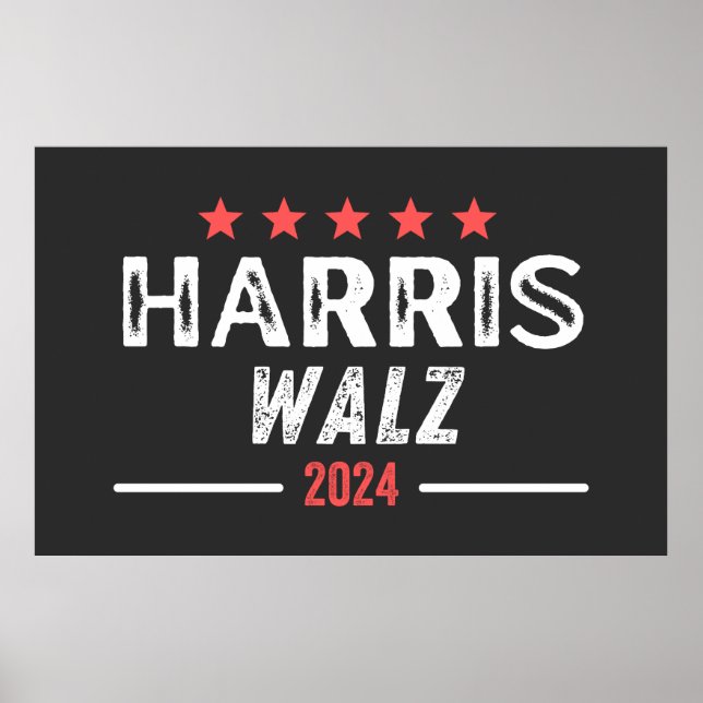 Harris Walz 2024, kamala harris President, Walz VP Poster (Framsidan)